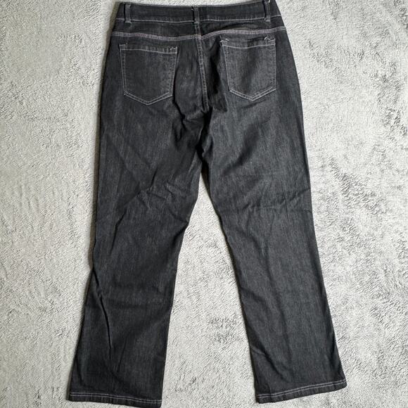 Riders by Lee Women's Jeans Black 16 Comfort No Gap Waistband Bootcut Denim - Picture 3 of 9